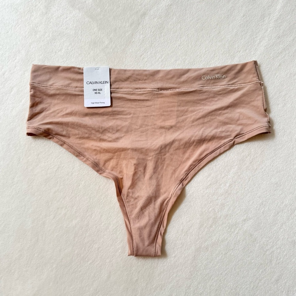 Calvin Klein One Size High Waisted Thong - Picture 3 of 5